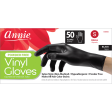 Annie Black Powder Free Vinyl Gloves 50ct Online now