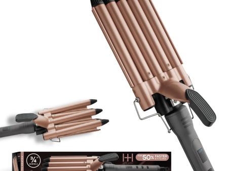 Hot & Hotter 5 Barrel Digital Ceramic Curling Iron 3 4 Inch Fashion