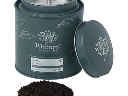 English Breakfast Loose Black Leaf Tea Caddy 140g Whittard - Best By: 8 2019 For Discount