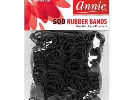 Annie Rubber Bands Asst Size 500Ct Black Supply