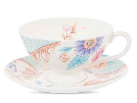 Lucy Fine Bone China Cup & Saucer Whittard - Made in England Supply