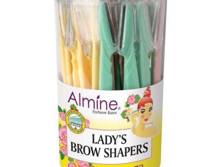 Almine Lady S Eyebrow Razor 72Ct Asst Color Hot on Sale