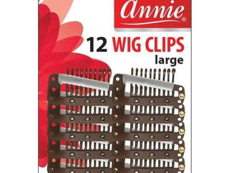 Annie Wig Clips Large 12Ct Brown Sale