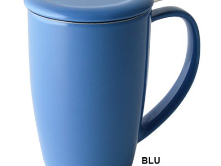 Curve Tall Tea Mug with Infuser and Lid 15 oz (multiple colors) Online Hot Sale