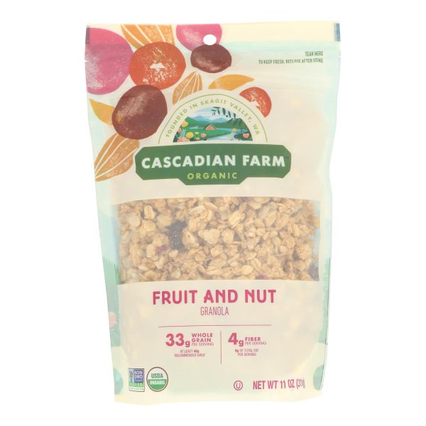 Cascadian Farm - Granola Organic Fruit Nut - Case Of 4-11 Ounces For Sale