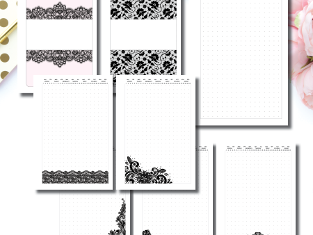 A5 Rings Size | Lace BuJo Printable Insert Online Sale