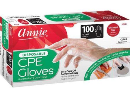 Annie Disposable CPE Gloves Universal Fit 100ct Clear Cheap