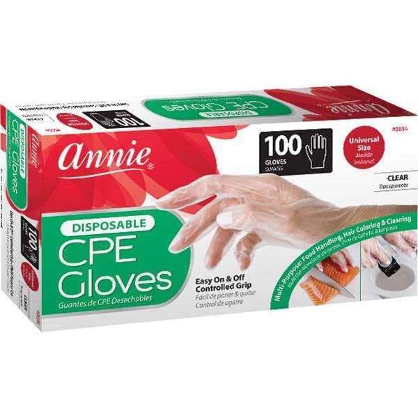 Annie Disposable CPE Gloves Universal Fit 100ct Clear Cheap