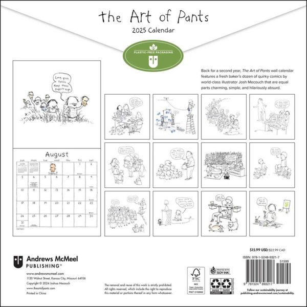 2025 The Art of Pants Wall Calendar Online Sale