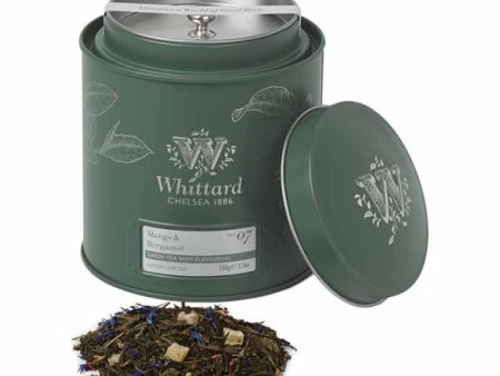 Mango & Bergamot Loose Flavoured Green Leaf Tea Caddy 100g Whittard - Best By Oct 2019 Hot on Sale