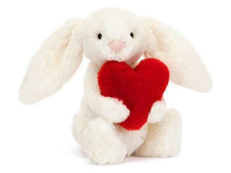 Jellycat Small Bashful Red Love Heart Bunny Plush Toy Sale