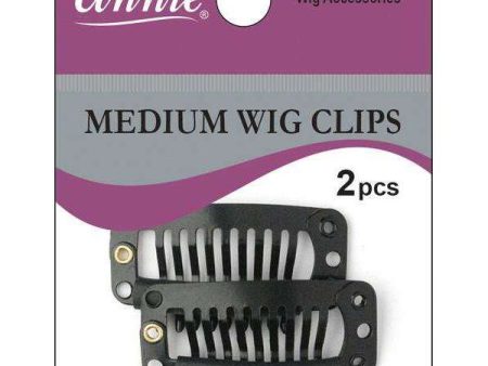 Annie Wig Clips Medium 2Ct Black on Sale