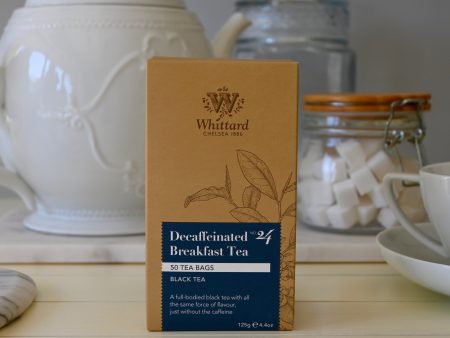 Decaffeinated Breakfast Black Tea 50 Teabags 125g Whittard - Best By: 8 2020 Online