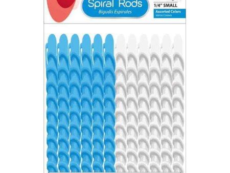 Annie Spiral Rods Size S 12Ct White and Blue Supply