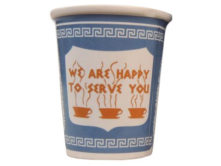 We Are Happy to Serve You  Greek Ceramic Espresso Cup (3 oz) Cheap