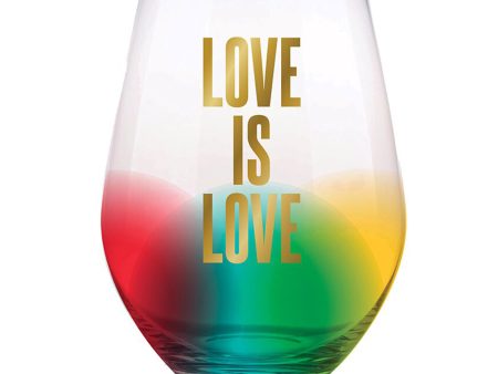 Love is Love  Jumbo Stemless Glass Online