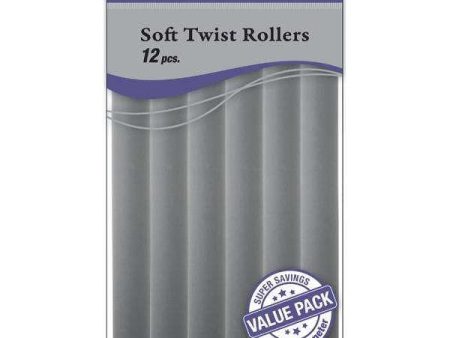 Annie Soft Twist Rollers 11 16  Gray Value Pack (12pcs) Online Hot Sale