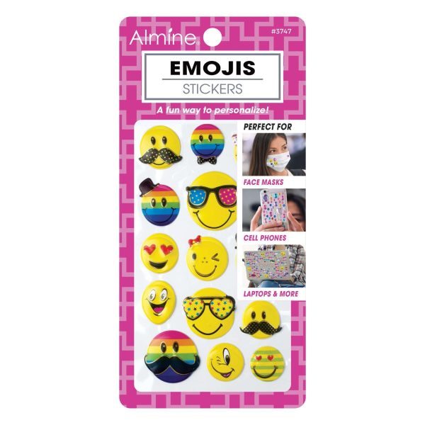 Almine Mask Sticker w Emojis, Assorted Online Hot Sale