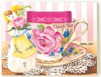 Card  Rose Thank You  with Teabag Hot on Sale