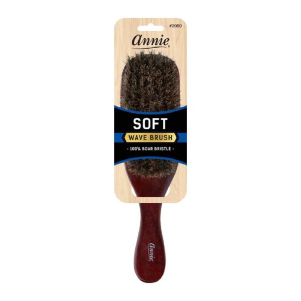 Annie Soft Wave Brush 100% Pure Boar Bristles Dark Brown Online