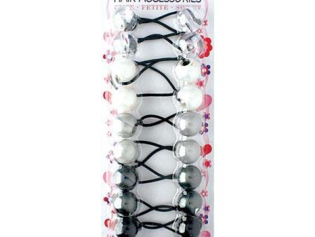 Joy Twin Beads Ponytailer 10ct Asst Gray Discount