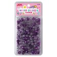 Joy Large Hair Beads 240ct Purple Metallic & Glitter Fashion