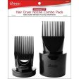 Annie Universal Fit Hair Dryer Nozzle Combo Pack Black Hot on Sale