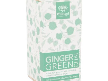 Ginger Green Chai 25 Individually Wrapped Teabags Whittard - Best By: 9 2019 Hot on Sale