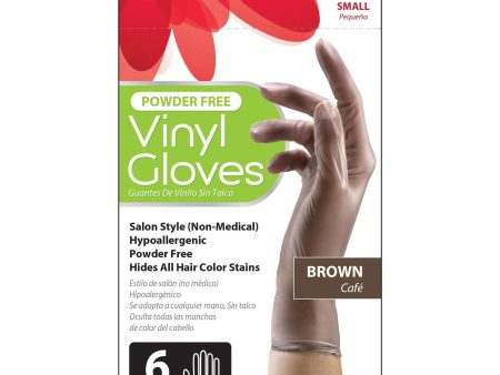 Annie Vinyl Gloves 6Ct Brown Supply