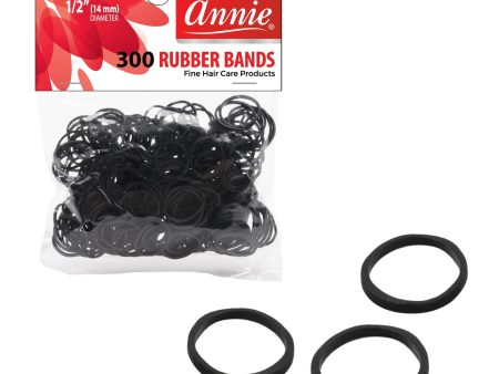 Annie Rubber Bands 300Ct Black Online Sale