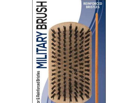 Annie Hard Wood Military Boar Bristle Brush With Comb 4.8In Online Hot Sale