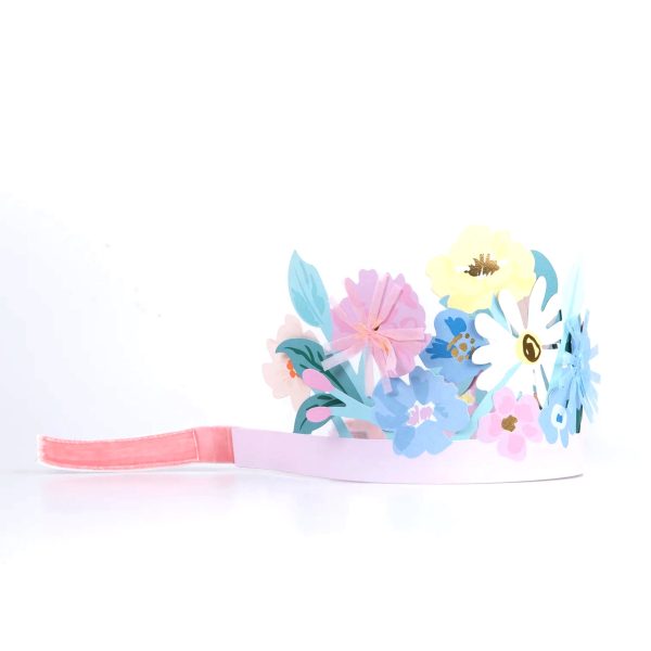 Meri Meri Paper Flower Headdress (Pack of 8) For Discount