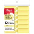 Annie Foam Rollers Medium 12Ct Yellow Sale