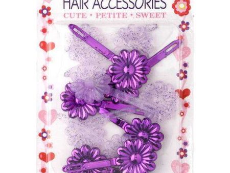 Joy Daisy Barrette 12ct Asst Purple on Sale