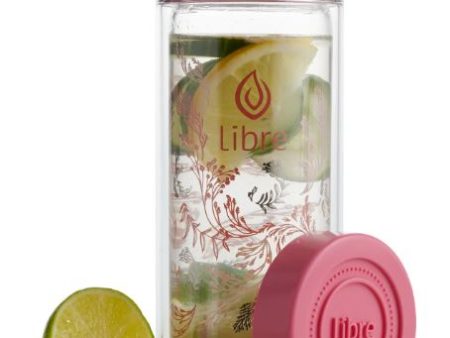 Garden Dance Pink 9 oz. Travel Tea Glass Infuser Libre on Sale