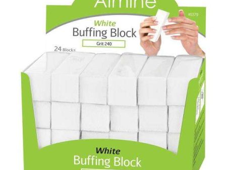 Almine White Buffing Block Display 24Ct Grit 240 Online Hot Sale