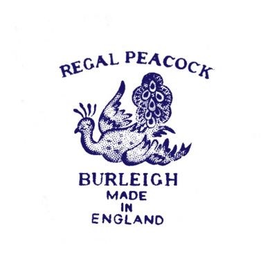 Blue Regal Peacock Breakfast Cup (14 oz) by Burleigh Made in England For Cheap