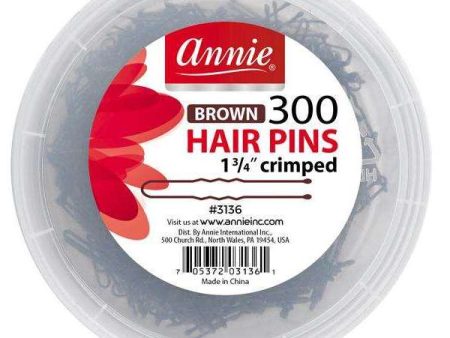 Annie Hair Pins 1 3 4In 300Ct Brown Supply