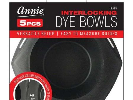 Annie Interlocking Tint Bowls 5ct Black Online