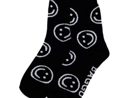 Baggu Crew Sock in Black Happy Online