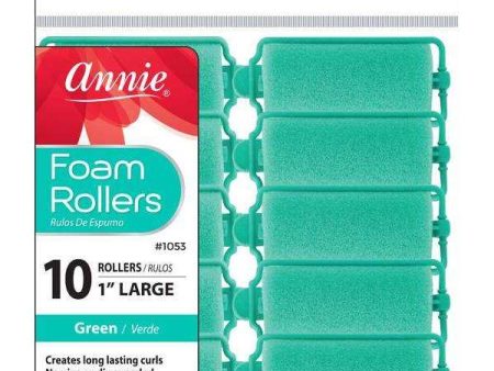 Annie Foam Rollers Large 10Ct Green Online Sale