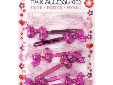 Joy Ribbon Barrette II 12ct Assorted Pink Hot on Sale