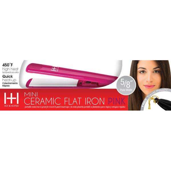 Hot & Hotter Pink Ceramic Flat Iron Mini 5 8 Inch Online Sale