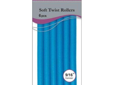 Annie Soft Twist Rollers 9 16  Blue (6pcs) Sale