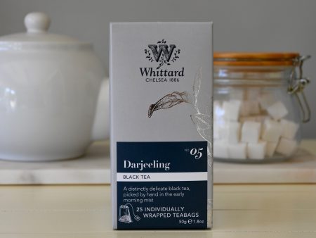 Darjeeling 25 Envelope Black Tea Bags 50g Whittard - Best By: 1 2023 Cheap