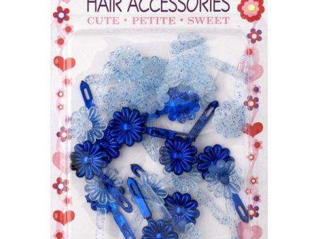 Joy Petit Daisy Barrettes Assorted Blue Fashion