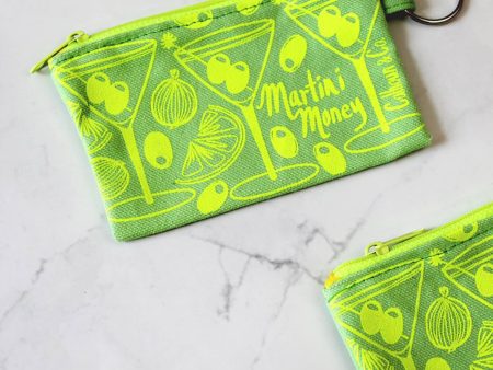 Martini Money Zipper Card Pouch with Keyring Fashion