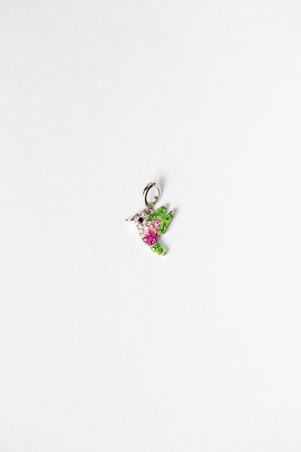 Hummingbird Crystal Sterling Silver Charm Supply