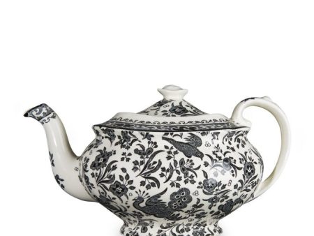 Black Regal Peacock 5 cup Teapot by Burleigh Made in England Online Sale