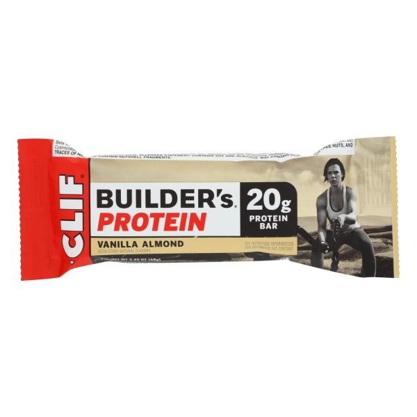 Clif Bar Builder Bar - Vanilla Almond - Case Of 12 - 2.4 Oz Fashion